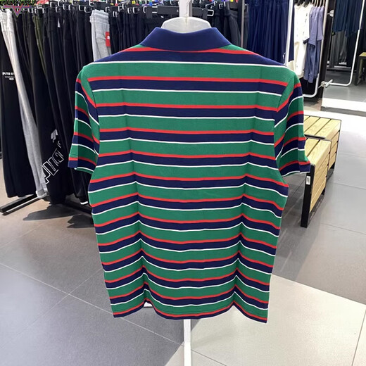 耐克（NIKE）短袖男装2025夏季新款健身训练运动服时尚翻领POLO衫透气休闲T恤 FN3897-410蓝绿条纹 XL