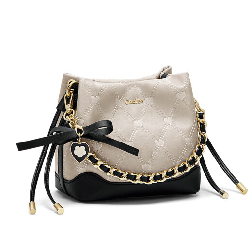 Cnoles Bucket Bag Women's Niche High-end Crossbody Shoulder Bag Love Diamond Birthday Gift for Girlfriend