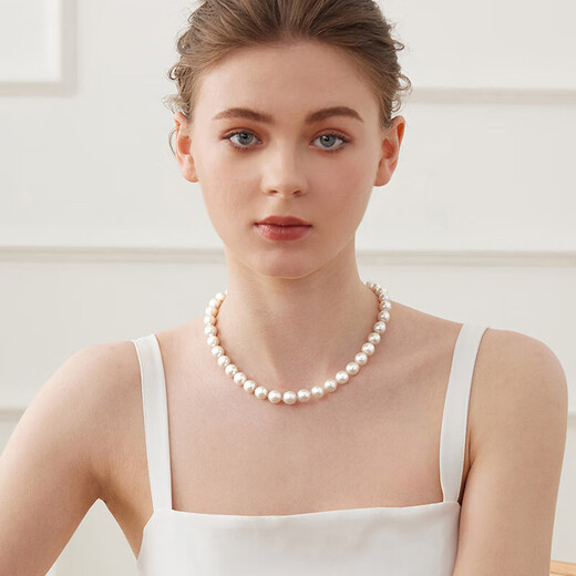 Tahitian 10-11mm Pearl Necklace Large Freshwater Pearl Bead Necklace for Mom and Wife as a Light Luxury Gift