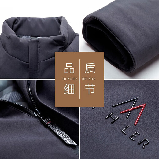 啄木鸟（TUCANO）羽绒服男士冬季商务休闲短款立领保暖防寒男装羽绒外套 黑色 XL