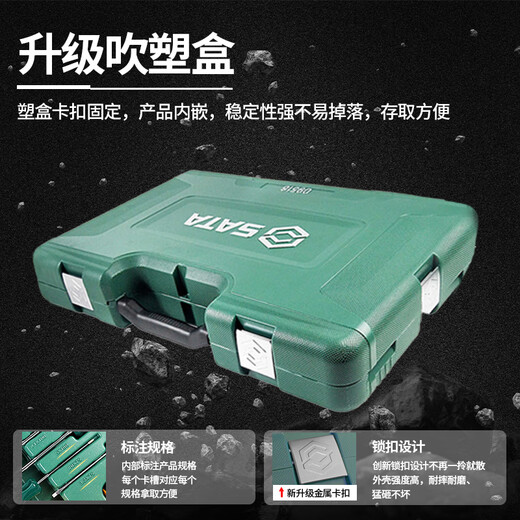 SATA 58-piece mechanical equipment repair set pliers wrench multi-function tool box 09516