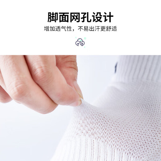 TAAN泰昂羽毛球袜毛巾底专业跑步短袜男款棉袜T527混色3双装