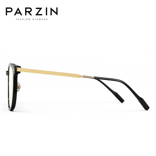 帕森（PARZIN）防蓝光近视眼镜男女 可配度数手机电脑防辐射护目镜 PJ15861 亮黑色 镜架+0度防蓝光镜片