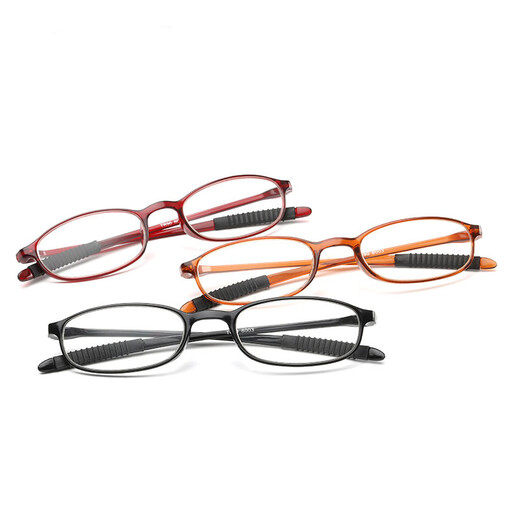 Qustar's new soft-leg reading glasses, reading glasses for men and women, comfortable and elegant TR90 ultra-light resin, fashionable, simple and not easy to break, reading glasses, black 200 degrees (recommended for 55-59 years old)