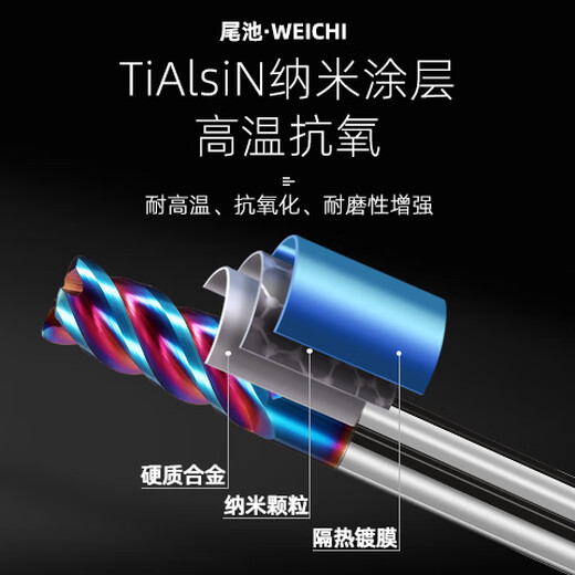 65-degree tungsten steel milling cutter 4-edged carbide flat knife end mill four-edged steel with flat bottom extended straight shank coating CNC tool machining center 65-degree flat knife 10*25*10D*75L