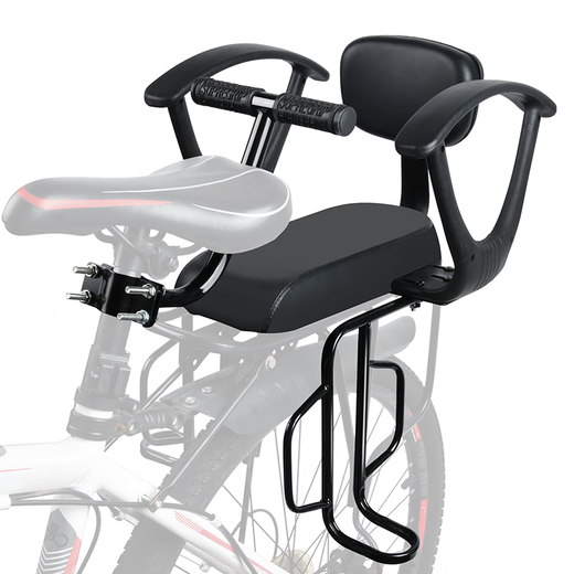 Shanye bicycle child seat rear safety belt backrest mountain bike rear seat cushion bicycle with additional pedals for adults with children bicycle with rear frame black J-shaped handle H