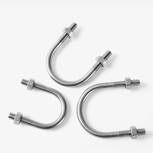 Zhongmi u-shaped clamp national standard hoop/U-shaped hoop/U-shaped pipe clamp U-shaped screw large U-shaped clamp bolt special-shaped U-shaped buckle m6*6 points (DN20)