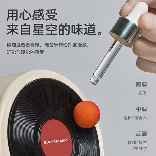 Polar species vinyl bluetooth speaker retro audio home portable creative record player cd player desktop aromatherapy insert TF card wireless birthday gift for boys and girls souvenir moon white + exquisite gift bag + writable greeting card