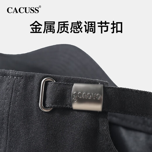 CACUSS hat men's all-season large head circumference high-top baseball cap mountaineering casual peaked cap outdoor sunshade sun hat black large
