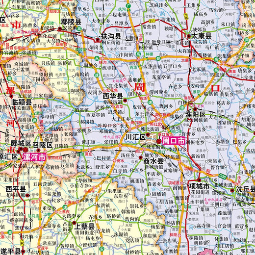 Henan Map 1068*749 mm Papierwandaufkleber 2025 Gelände und Transportkarte der Region