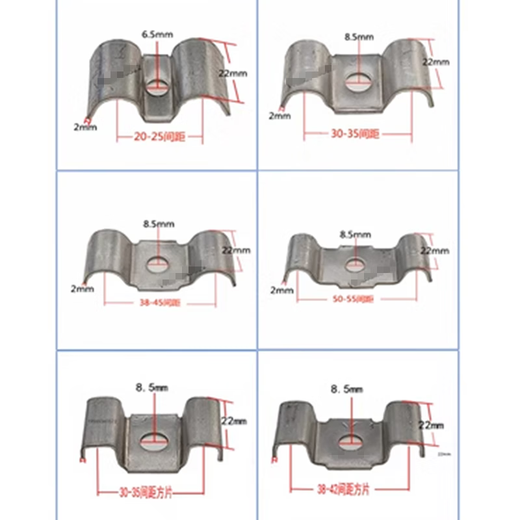 Fantasy steel grating installation clip grating plate button fixing clip fastener galvanized stainless steel connector ABCM type galvanized C type 0-5 spacing 100 pieces