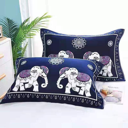 轻奢枕巾一对黑色耐脏不掉色枕巾卡通大人枕头巾学生抖音网红 美好睡眠黑一对