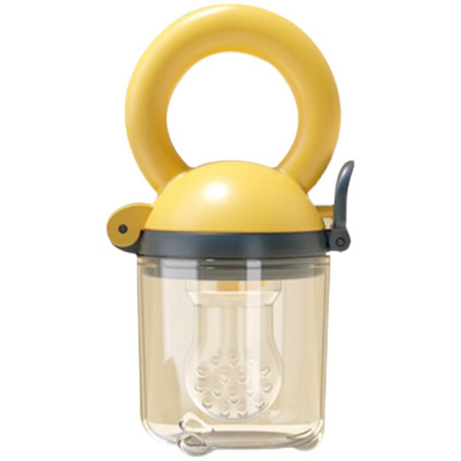 Aideli Baby Bite Fruit and Vegetable Bag Anti-Buck Teeth Oral Appetite Fruit Food Complementary Baby Juice Artifact Teether Orange + Spare Fruit Bag 1 Pack