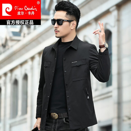 Pierre Cardin (pierre cardin) high-end men's jacket jacket men's cotton spring and autumn Baita new middle-aged regular casual top daddy gray green (spring and autumn thin) XL 180 weight 140-160Jin Jin is equal to 0.5 kg