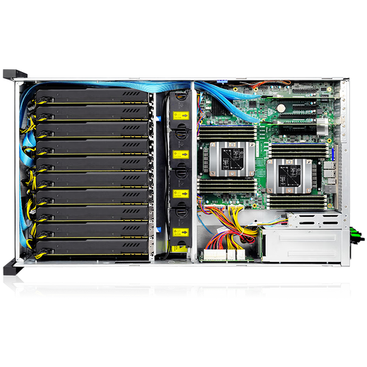 楚霏 至强3代  8卡RTX4090深度学习GPU服务器 八路H100/A6000显卡671b DeepSeek人工智能工作站主机 256G内存+L40 48G*8 双路8481C 112核224线程