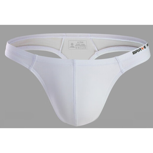 Sexy underwear men's sexy underwear men's underwear thong ice silk low-waist men's swimming trunks L light blue