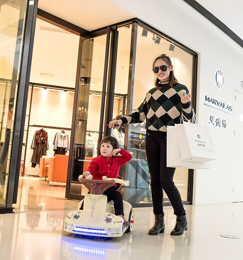 LETSFIND children's mini motorcycle children's electric car four-wheel dual drive remote control stroller men's and women's motorcycle indoor car beige + self-driving without remote control + early education dual drive