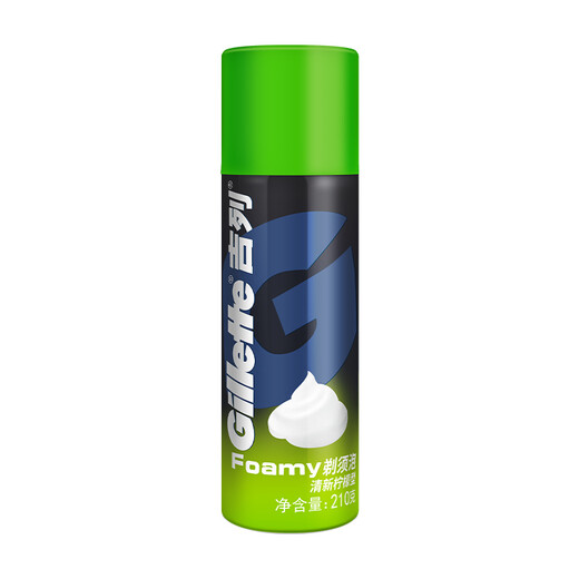 吉列（Gillette）剃须泡沫薄荷大瓶清新柠檬男士手动剃须膏刮胡膏 柠檬泡沫3瓶装