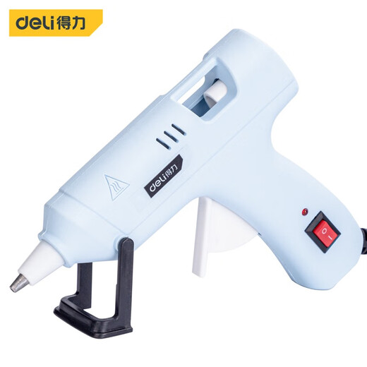 Deli hot melt glue gun for children at home, handmade electric glue gun, aluminum mouth glue hot melt glue stick DL390120 baby blue 20W