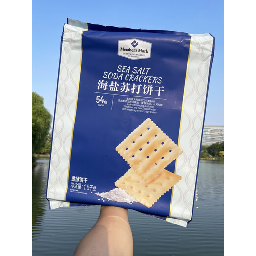 Sam's Club sea salt soda crackers 1.5kg whole bag unpacked crispy salty sugar-free snack supermarket 27 small bags 756g