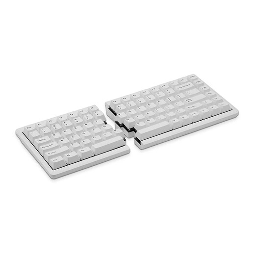 BAROCCOMISTELMISTEL密斯特MD770/MD600分体式机械键盘 人体工学键盘有线办公游戏键盘fps键盘 MD770白色无光有线版 青轴（偏办公，有明确段落感，力度大）