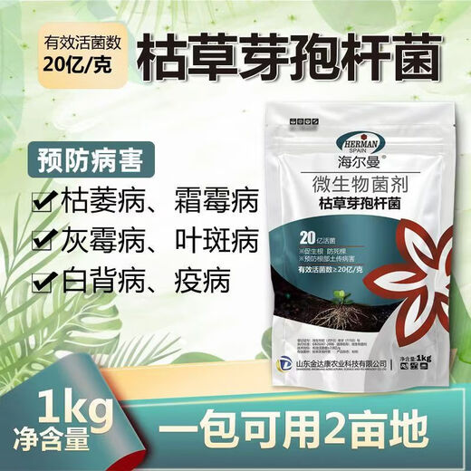 Guanlong Agricultural Chemical Bacillus subtilis compound microbial agent to prevent and control bacterial wilt, root rot, ginger plague and root rot 1000g*1 bag