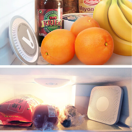 VIOMI active herbal filter deodorizing box reduces deterioration by 99.9%, inactivated enzyme is suitable for Midea, Haier and other refrigerators, round 2-pack, sterilization rate 99.99%