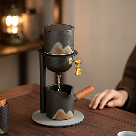 SUSHI CERAMICS hand-painted glaze color automatic tea set thousands of miles away and satisfied six-color tea cup cultural and creative gift box set