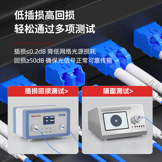 Nokoxin telecommunications grade GYXTW outdoor single-mode 2-core 4-core SC/LC/FC connector armored finished optical fiber cable wind power field waterproof fiber jumper overhead without welding Single-mode 2-core outdoor armored optical cable (LC-LC) 500 meters