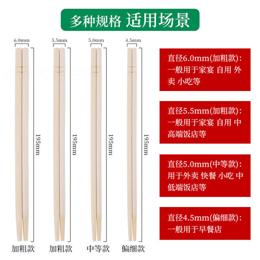 Disposable chopsticks 2024 commercial household bamboo chopsticks restaurant fast food bowls and chopsticks wedding 4.5*19.5 cat disposable chopsticks (100 pairs)