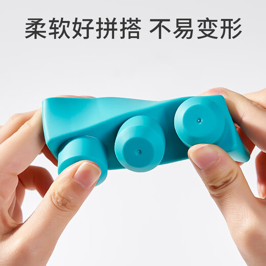 Carl Baby Building Blocks 0-3 Jahre alt kann Kinderspielzeug großkörniger weicher Kleber 90-teiliges Aufbewahrungsbox-Geburtstagsgeschenk für Jungen und Mädchen kauen