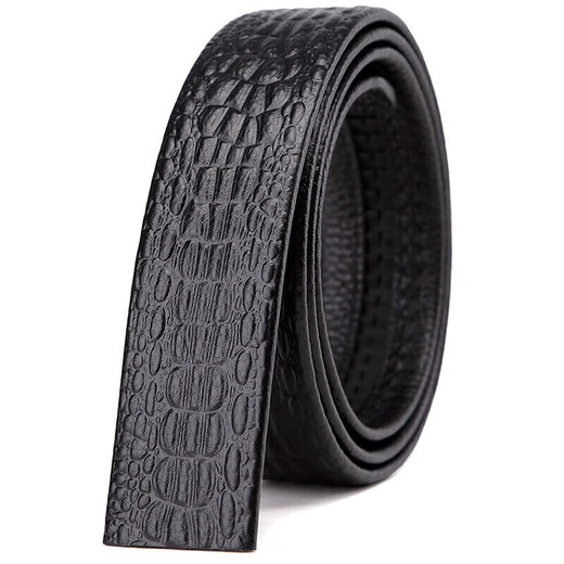 Crocodile shirt automatic buckle first layer cowhide without buckle belt body men's headless belt embossed crocodile full bone pattern 2953