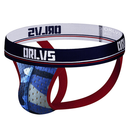 Summer new men's underwear camouflage convex sexy thong mesh T-pants breathable