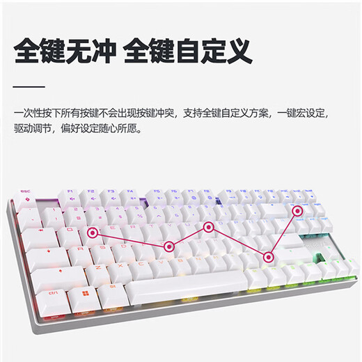 CHERRY Cherry Double Magic Wireless Magnetic Axis Keyboard Three-mode Connection Fearless Contract Beating RT0.01 TMR Magnetoresistive Technology Magnetic Axis & Mechanical Axis Can Be Mixed 8K Return Rate Three-mode White Brown Axis