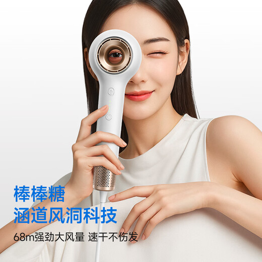 VTT Germany high-speed hair dryer household mute negative ions high power does not hurt the power generation hair dryer students hair drying quick dry leafless hair dryer girlfriend birthday gift Diamond White Pro Mini