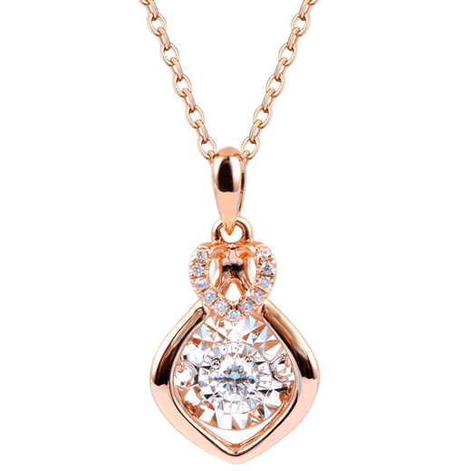 Shlessler Luxury Jewelry Chinese Valentine's Day Gift Necklace Women's Rose Gold Real Diamond Pendant Birthday Gift Rose Gold Gift Box Packaging (Air Express)