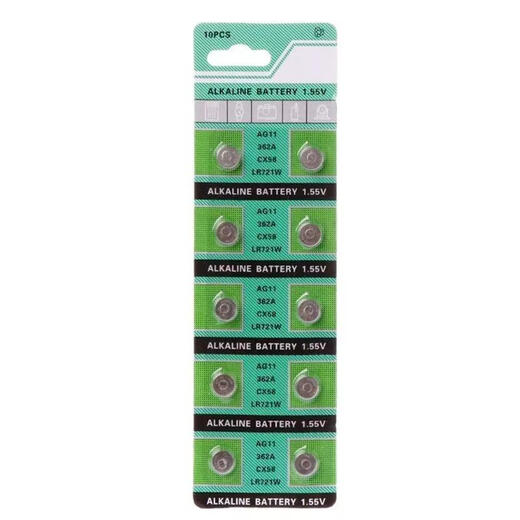 Zhihege SR721SW watch battery electronic AG11 362 LR721 universal button battery silver oxide 2 capsules