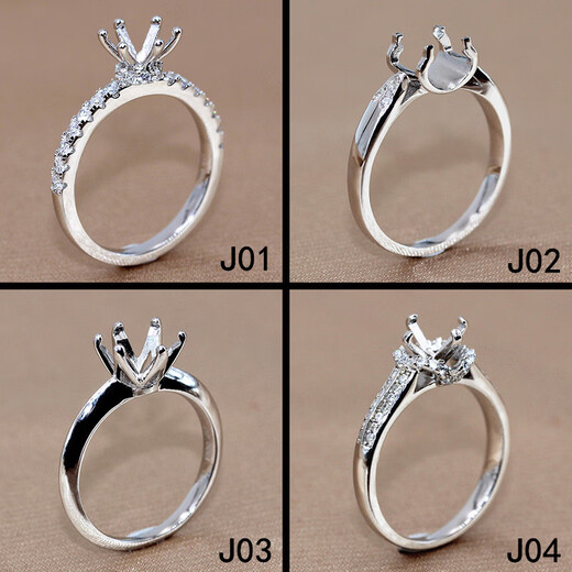 Fat Donglai's same style 18k gold ring with empty support, Seiko moissanite l ring support, 925 silver plated 18k gold ring fixing port J01 (1 carat)