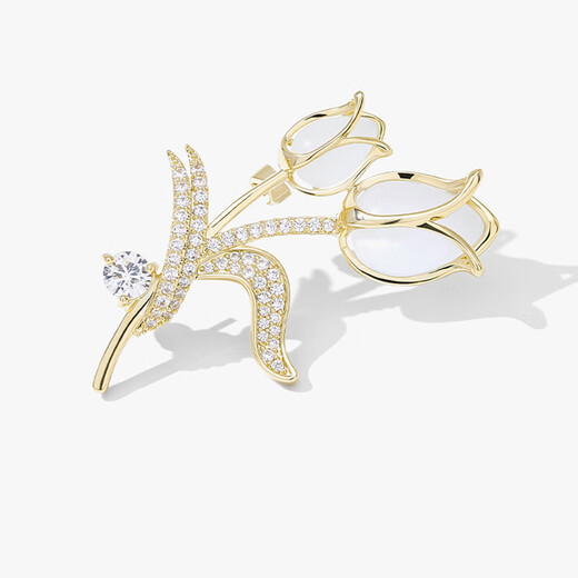 Shimao tulip brooch, high-end corsage for women, new anti-exposure accessories, birthday gift for girlfriend, tulip brooch