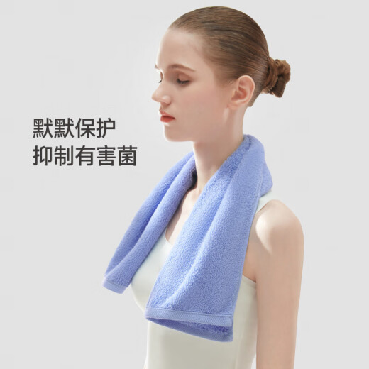 The most lifelike Xinjiang long-staple cotton towel pure cotton face towel pure cotton thickened 3 pack white/purple/orange 34*76cm120g