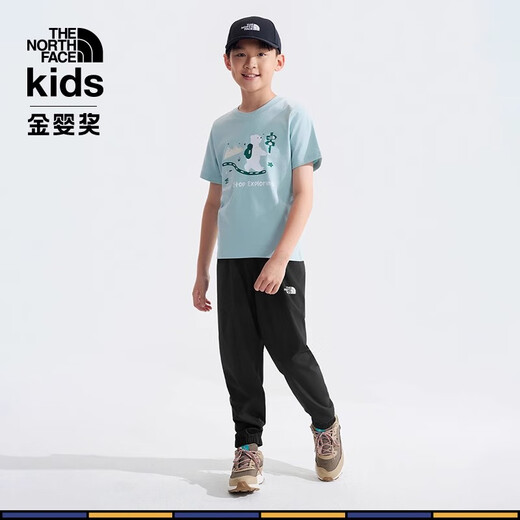 The North Face 24 new autumn and winter children's clothing children's windproof and water-repellent men's and women's sunscreen trousers 89XD 8K2 blue S