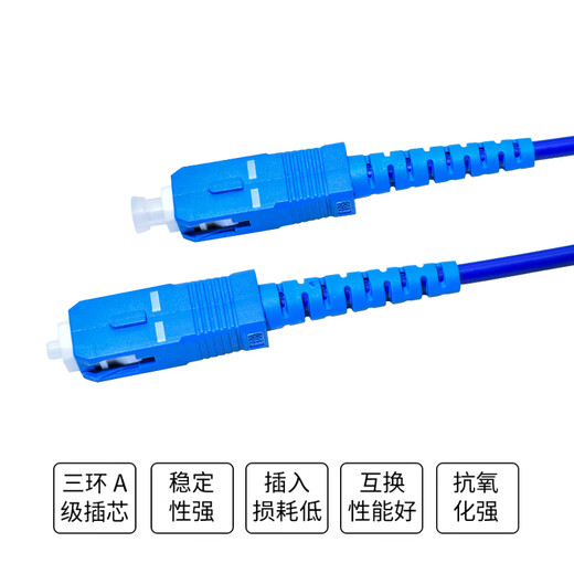 Armored fiber optic jumper SC to LC-FC-ST rodent-proof and tensile-resistant single-mode single-core 10M/30/50m pigtail extension Telecom-grade armored single-mode single-core FC-ST 20m
