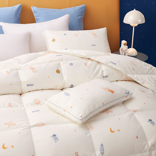 Luolai Children's Maternal and Infant Category A 95% White Goose Down Quilt Core Anti-mite Down Quilt Student Dormitory [Warm Core] Winter Quilt 150*215cm
