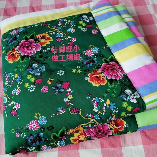 Newborn blanket, baby cradle, natural cotton, pure handmade children's quilt, student dormitory, suitable for all seasons, filling 2Jin Jin equals 0.5kg, seasonal Xinjiang long-staple cotton, 1m2X1m5 (with zipper removed for easy removal and washing)