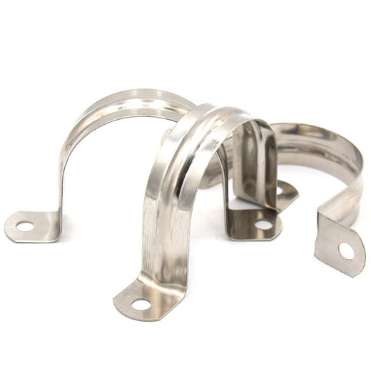 Bingyu bx-2 304 stainless steel pipe card riding card U-shaped clamp ohm card fixed card 25 (100 pieces)