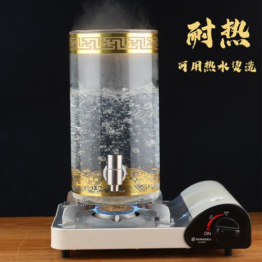 Enyi large diameter wine bottle with faucet thickened sealed glass wine jar medicinal wine jar 150Jin Jin equals 0.5kg + base