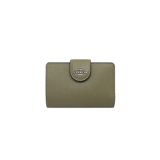 Coach Japon Publipostage COACH Mode Femme Classique Simple Couleur Unie Portefeuille Porte-Carte F06390 Blanc Taille Unique