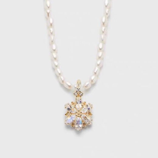 Kechu Japanese Christmas 23 autumn limited edition snowflake snow cut grass tanzanite moonstone silver gold-plated ring necklace nojess moonstone ring Hong Kong No. 10