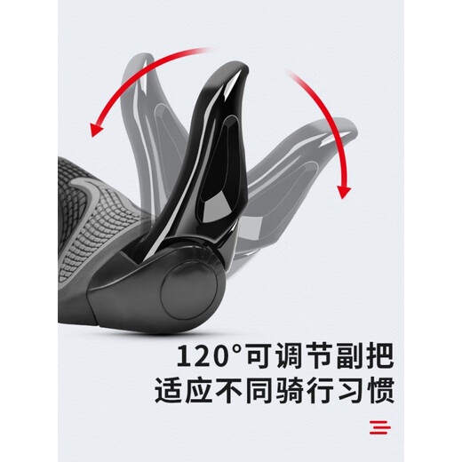 Chuangjingyi Selects Bicycle Grip Cover Bicycle Handle Cover Universal Rubber Silicone Mountain Bike Vice Handle Glove Cow Sheep Horn Cyclist One-piece Meat Ball Grip Cover with Vice Grip Gray C