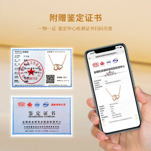 Mini&yaya heart-to-heart silver necklace women's love clavicle chain female birthday Valentine's Day gift for girlfriend and wife practical heart-to-heart necklace